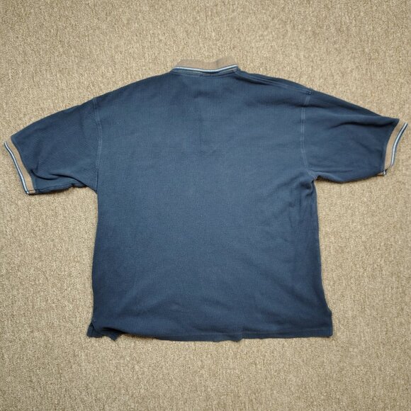 Vintage CORVETTE Polo Shirt Men 2XL Blue Embroidered Logo Short Sleeve Classic - Picture 4 of 8
